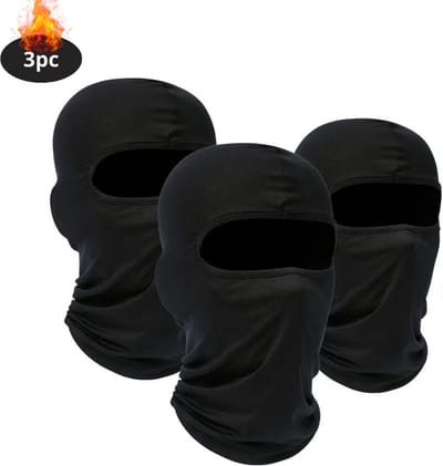 Livano Winter Masker - Balaclava - Ski Mask - Ski Masker - Bivakmuts - Full Face Mask - 3x Zwart