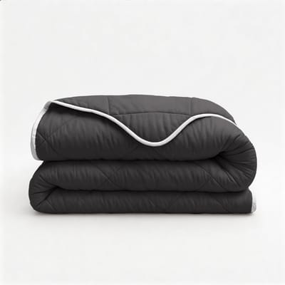 Dekbed-Discounter - Fresh and Co Dekbed Zonder Overtrek 200 x 200 cm - Wasbaar dekbed - Wasbaar op 40 graden - Met Ritssluiting - Zwart