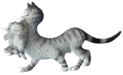 Parastone kattenbeeldje - Moeder met kitten - beeldje