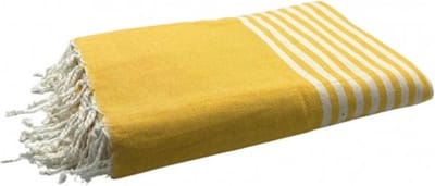 Foutas - strandlaken - hamamdoek - XXL Arthur "Mosterdgeel" - geel - 300 cm op 200 cm