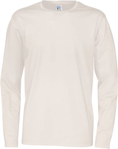 Cottover T-SHIRT LONG SLEEVE MAN - GOTS GECERTIFICEERD 141020 - Ecru - XL