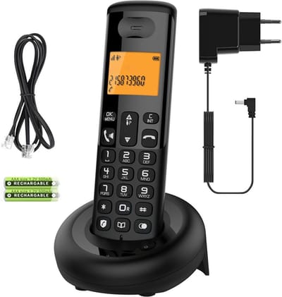 ApexArte® Huistelefoon - Senioren Telefoon Vaste Lijn - GSM - Zwart