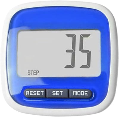 Stappenteller - Loopafstand Calorieteller - Stappen Tellen - Groot LCD Display - 8 x 5 x 5 cm - Blauw