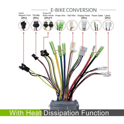 250W 350W Elektromotor S900 Displaypaneel Conversiekit Fiets Controller Kit voor Scooter Vouwfiets black