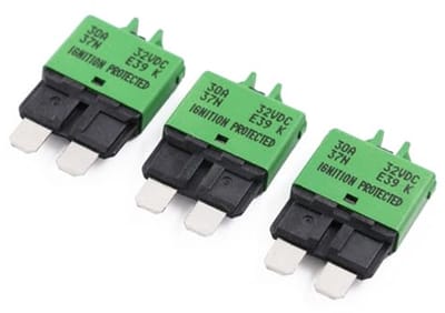 12V DC Zekeringsautomaat 30A - Handmatige Reset Stroomonderbreker voor Auto's en Voertuigen