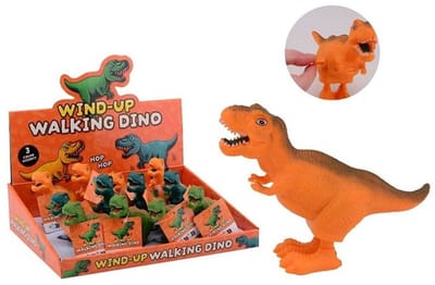 Johntoy T-Rex speelgoed opwindbaar - lopende dinosaurus in display.