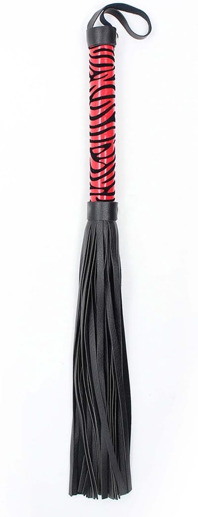 Smart Moves - Flogger Panterprint - 39 cm - Rood/Zwart