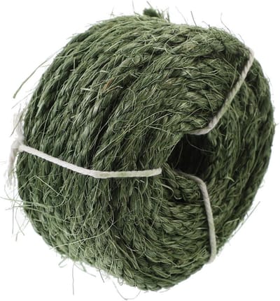 Sisal Touw - Krabpaal Touw - Meubels Herstellen - Natuurlijk Materiaal - 15 Meter Lang - Donkergroen