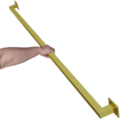 Trapleuning Metaal - Steun Beugel - Veiligheid Binnen Buiten - Smeedijzer Robuust - 90cm Lengte - Goud