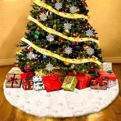 Ronde Kerstboomrok van Zacht Pluche voor Herbruikbare Feestdecoratie en Kerstversiering - Perfect voor de Kerstperiode