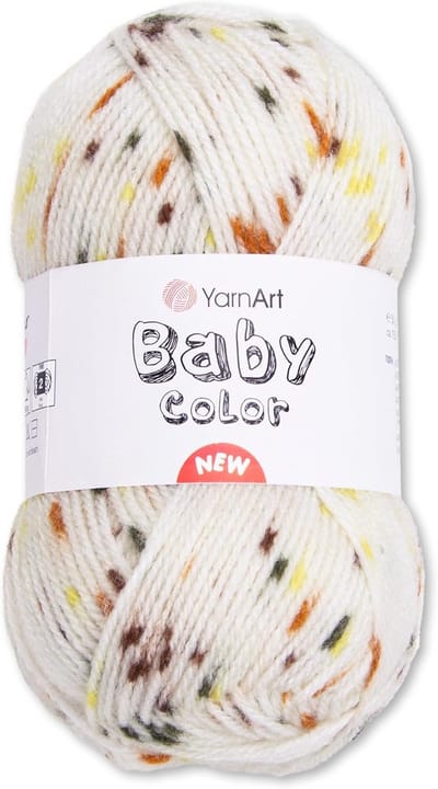 Super Zachte Babywol met Kleurige Stippen voor Breien en Haken - 18 Kleuren