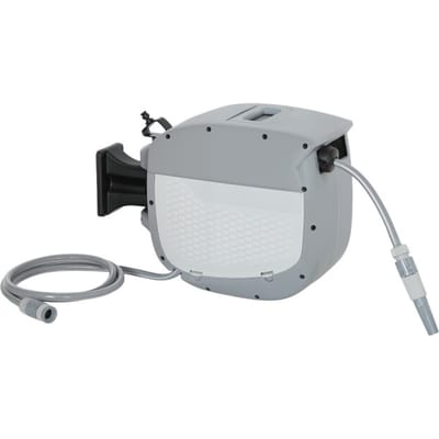 4goodz Wandbox Slanghaspel met tuinslang 20 m -180° draaibaar met automatische oprolfunctie