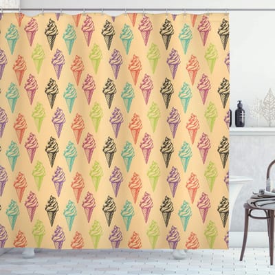 ABAKUHAUS Grunge douchegordijn – polyesterstoffen – multicolor 175x200 cm