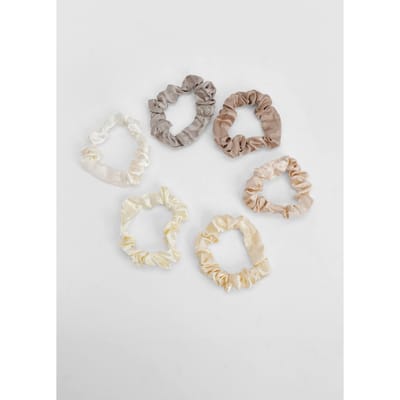 boohoo Dames Satijnen Scrunchies 6-pack