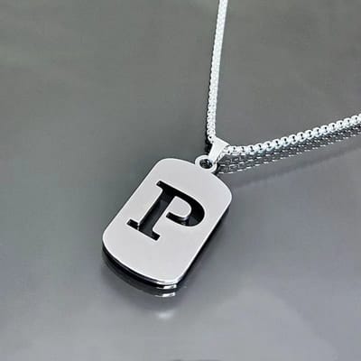Livano Ketting - Heren - Staal - Nep zilver - Met Hanger - P
