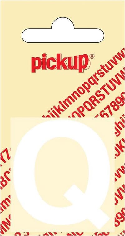 Pickup plakletter Helvetica 40 mm - wit Q