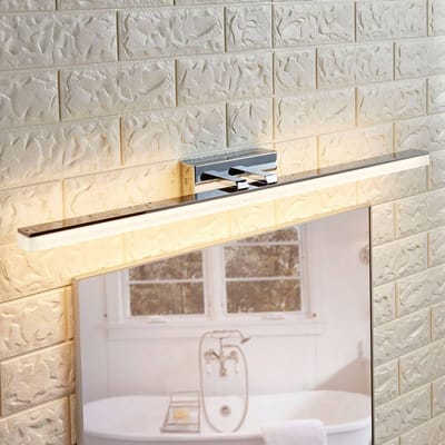 LED badkamer wandlamp Lucande, 75cm, chroom, metaal, IP44