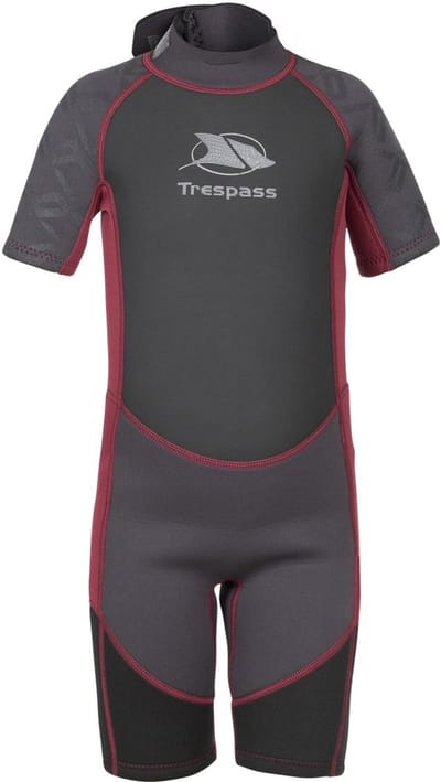 Trespass Kinder Badeeinteiler Milo - Kids 3Mm Short Wetsuit Black-11/12