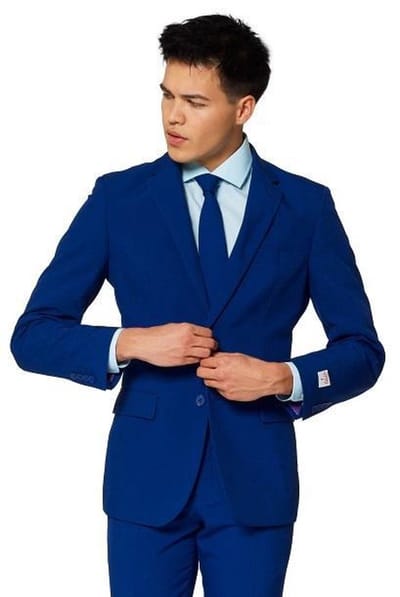OppoSuits Navy Royale - Heren Pak - Mannen Zomer Kostuum - Blauw - Maat 48