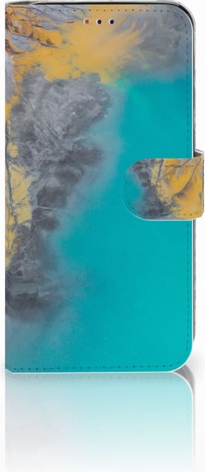 Samsung Galaxy A10 Bookcase Marble Blue Gold