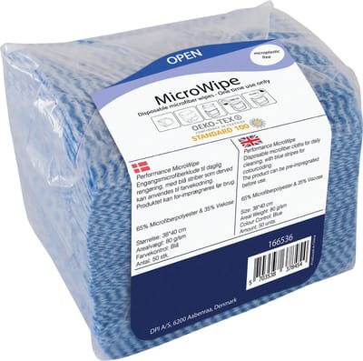 Abena Wegwerp Schoonmaakdoekjes - 50 Stuks - Schoonmaakdoekjes Microvezel - Microvezeldoekjes - Wegwerp Doekjes - Blauw