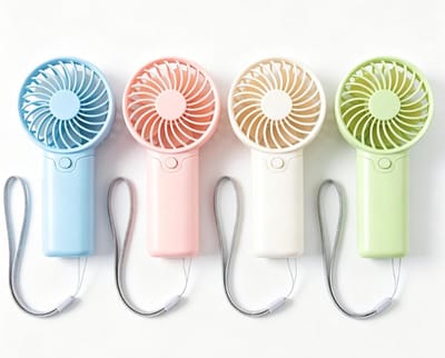 4stuks - Draagbare handventilator - Hand Ventilator - Hoofd Airco Verkoeling - Elektrisch Draagbare Handventilator - Geschikt Voor Thuiskantoor, Reizen, Buiten - Draagbare Mini Ventilator - Lange Accuduur