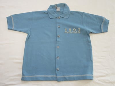 petit bateau , jongens ,polo korte mouw , blauw , 1893 collection  PB , 6 jaar 114