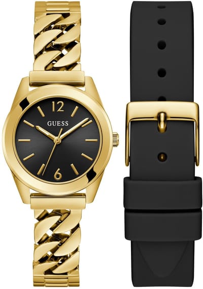 Guess Serena Quartz Analoog Horloge Goudkleurig Kast Gemaakt Van 100% Roestvrij Staal En Een Armband Van 100% Roestvrij Staal 32 GW0845L2