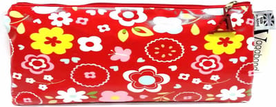 Vagabond-Toilet-& Make-up tasje-"Scandi Red" 4318-afmeting 20 x 5,5 x 10 cm.
