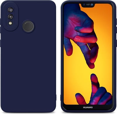 Cadorabo Hoesje geschikt voor Huawei P20 LITE 2018 / NOVA 3E in FLUID DONKER BLAUW - Beschermhoes gemaakt van flexibel TPU silicone Cover Fluid Case