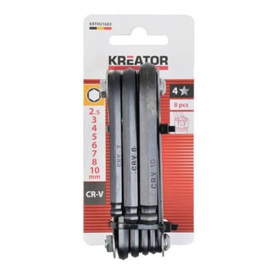 Kreator Zeskantsleutel KRTH21602 - Kogelkop - 8 stuks