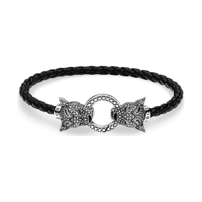 Thomas Sabo Armband 925 sterling zilver Zilver 19 Zwart 32011379