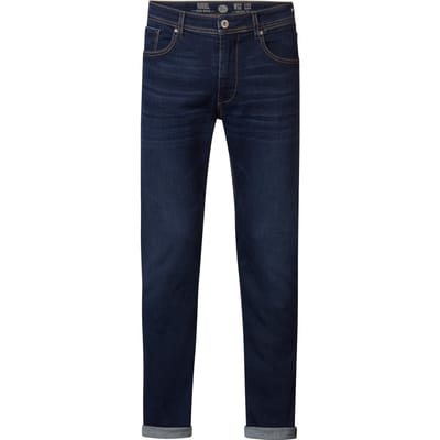 Petrol Industries Heren Jeans Regular Tapered Fit Russel - Spijkerbroek - Stretchdenim - Essentials Collection - Blauw - Maat W28L30