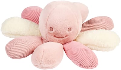 Nattou Lapidou Knuffel Octopus Rammelaar - 26 cm - Roze