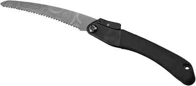 Opvouwbare Handzaag - Kampeerzaag Trekzaag - Tuinieren Timmerman - Uniek Tandontwerp - 24cm Opgevouwen - Zwart