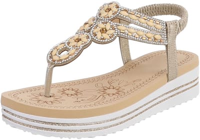 Damessandaal sleehak met strass en elastische hielband Mt:36