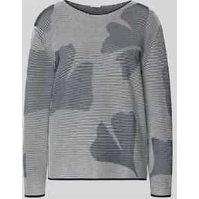Tom Tailor - Gebreide trui van katoen - Maat XL - navy ginko structure stripe