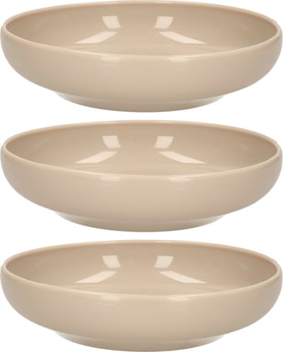 Plasticforte Kommetje/schaaltje - 6x - taupe - D16 x 4 cm - 520 ml - kunststof