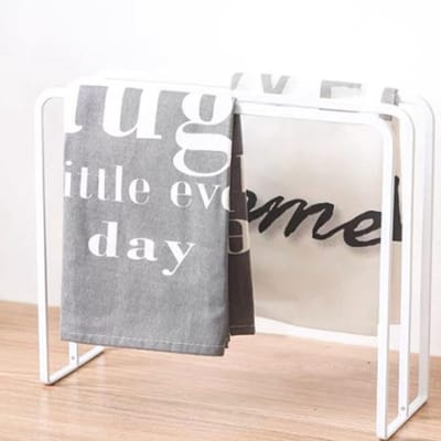 Dailygoods- Opbergrek Ruimtebesparend - Handdoekenrek Keuken - Vaatdoekhouder - Metalen Hanger - Roestvrij Ijzer - Compact Ontwerp