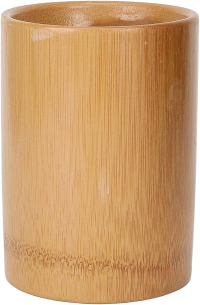 Cilindrische Bamboe Opbergcontainer voor Manicure en Scheerbenodigdheden - Waterdichte Desktop Cylinder voor Organisatie en Decoratie