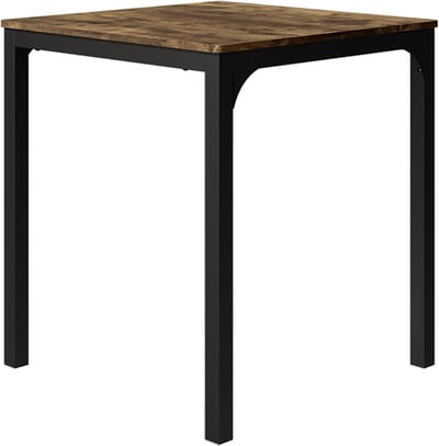 Vicco Fyrk Eettafel – 70 x 70 cm Zwart/eiken rustiek