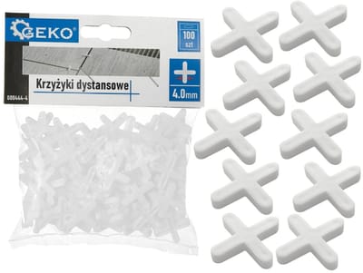 GEKO Tegelafstandhouders - 4mm dikte - 100 stuks - Voor binnen en buiten