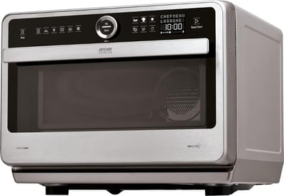 Quvo® Stoomoven - Stoomoven Kookboek - Stoomoven Ontkalker - Zwart/Zilver - 30cm x 49cm x 38cm