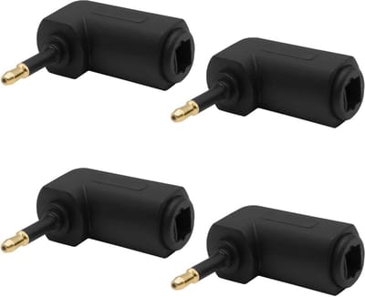 SnelShoppen - Mini Toslink Adapter Digitale Fiber Optische Audio Female naar 90 Graden 3.5mm Jack Mini Toslink Rechthoekige Male Audio Kabel Adapter v