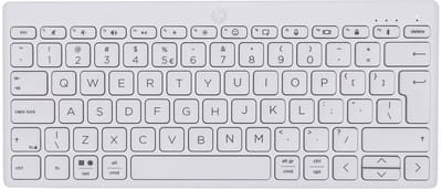 HP 350 Compact Multi-Device Bluetooth Keyboard QWERTY Wit