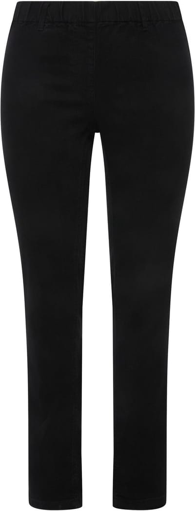 Ulla Popken - Dames - Denim jegging SIENNA - Zwart - Maat 30