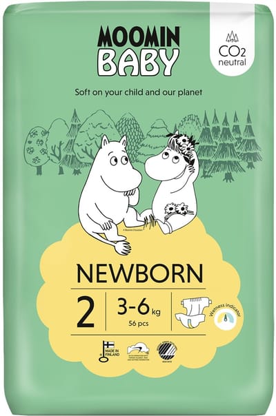Muumi Baby luiers maat 2 - 3-6 kg - 58 stuks