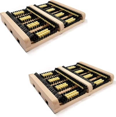 Voetenveger - Borstelmat - Buitenmat - Borstelmat voor buiten -2 Stuks Schoenborstels Buiten - Schoenenveger - Voetenveger voor Buiten