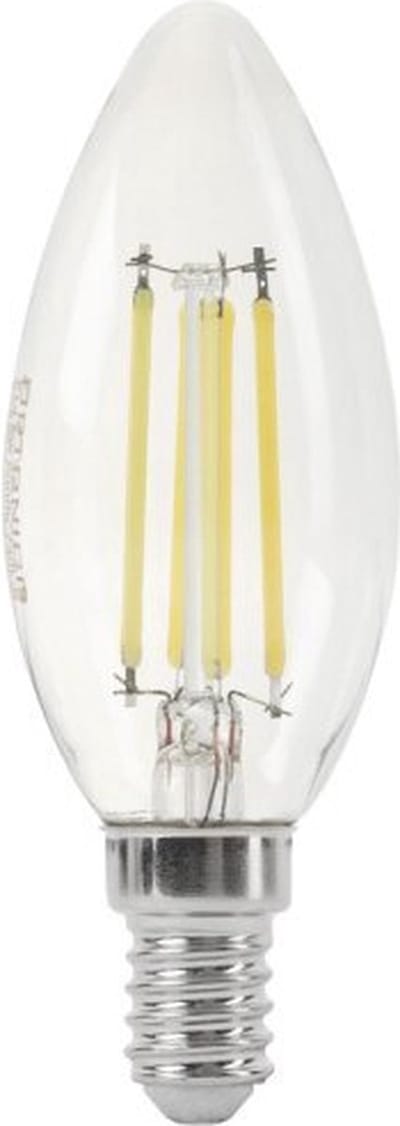 Optonica LED Filament Kaarslamp C35 E14 - 6W (vervangt 60W) - 730lm - 6000K Koel Wit - 230V - Ø35mm - Energiezuinig