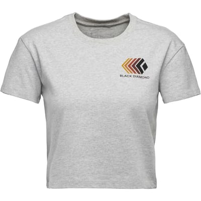 Dames-T-shirt Black Diamond Faded Crop